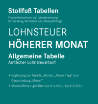 Tabelle, Lohnsteuer 2024 Höherer Monat