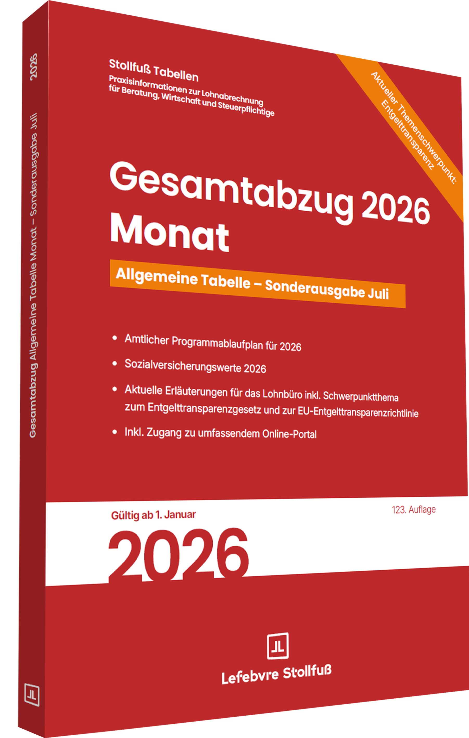 Lohnsteuertabelle 2026 II Gesamtabzug