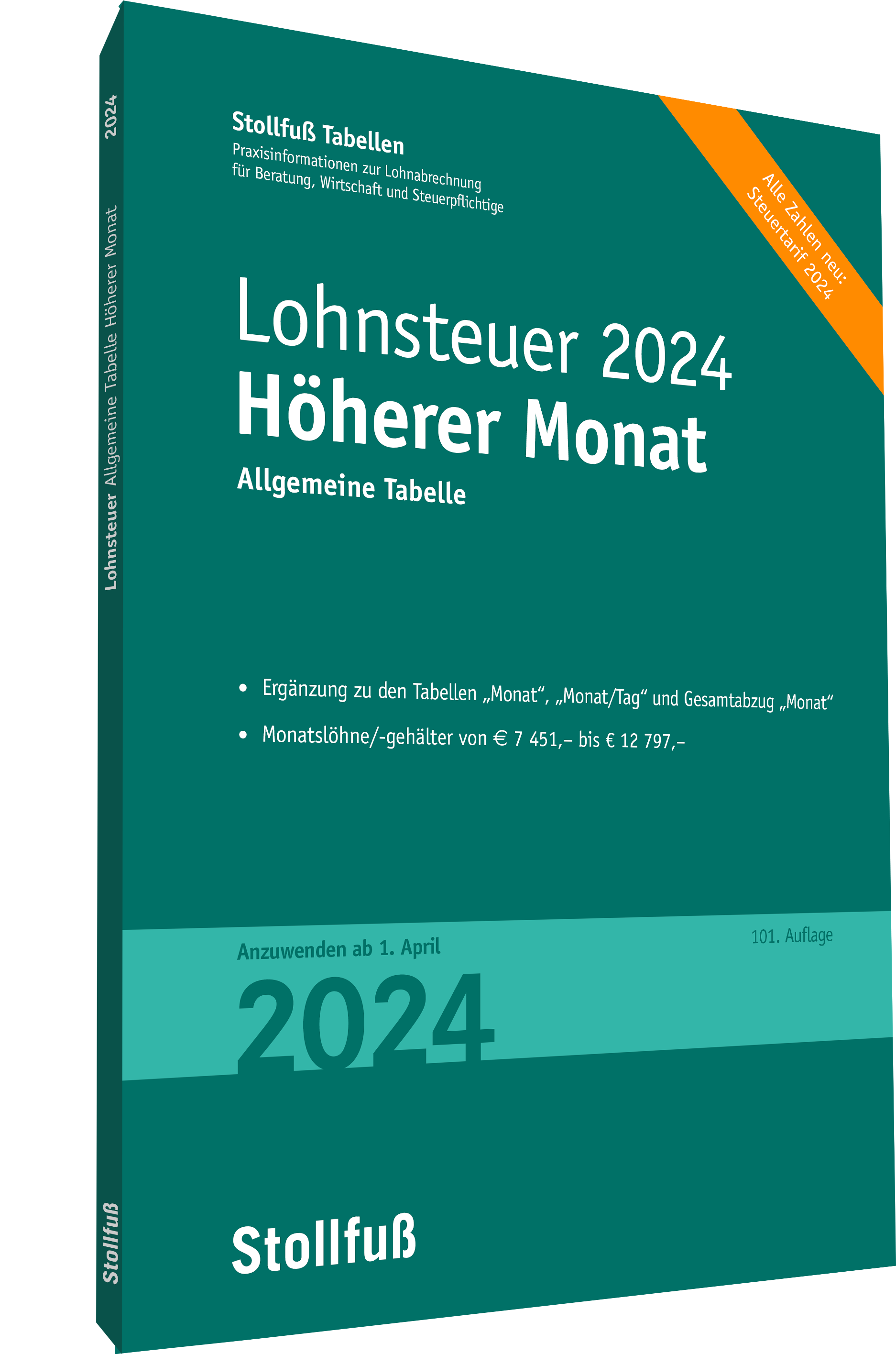 Tabelle, Lohnsteuer 2024 Höherer Monat