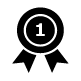 Ein Icon für Premium-Qualität. Es zeigt ein Medaillenband mit einer Auszeichnung.