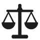 Ein Icon, das die Spezialisierung auf Steuerrecht darstellt. Es zeigt eine Waage.