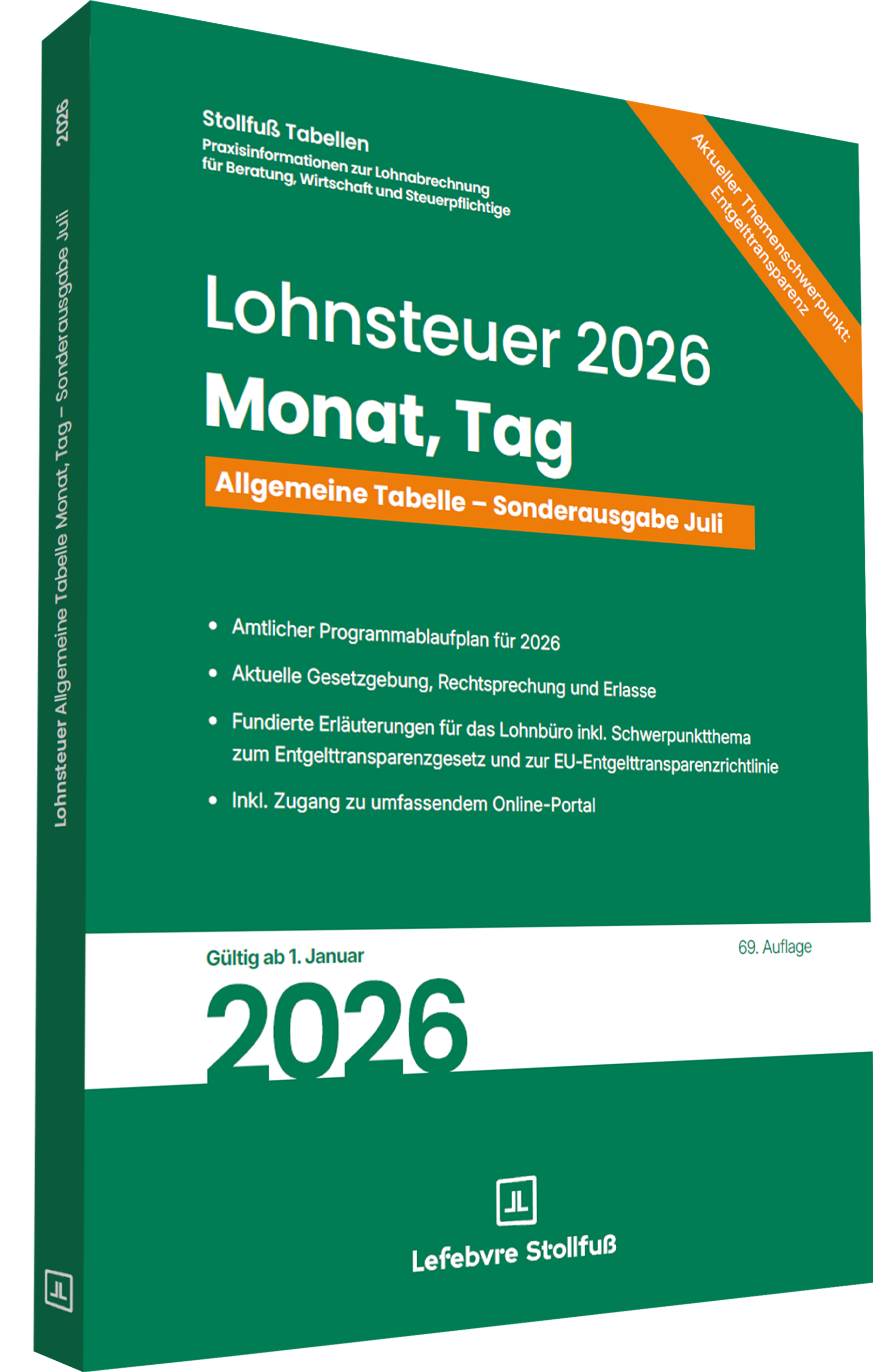 Lohnsteuertabelle 2026 II Monat, Tag