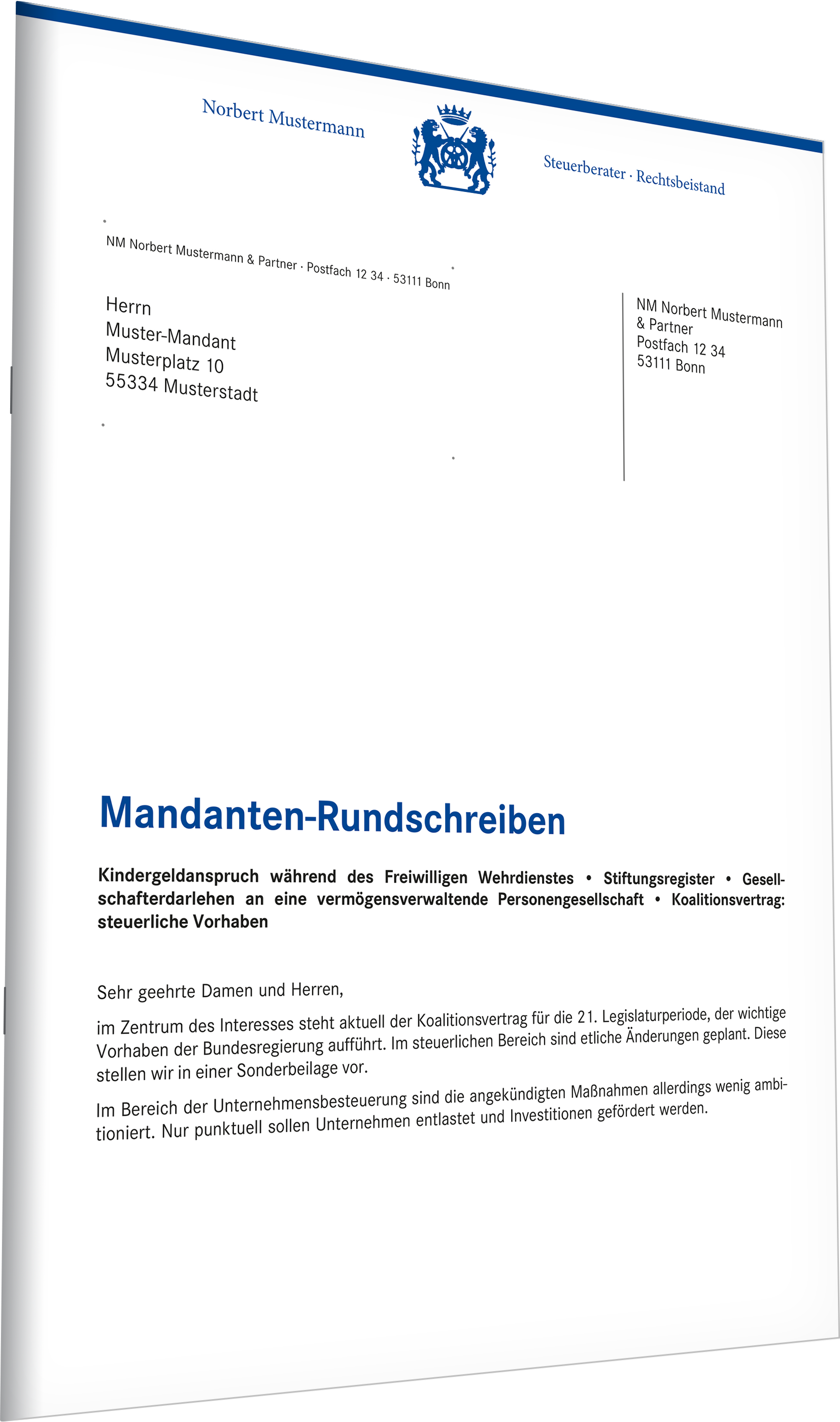 Mandanten-Rundschreiben Mandanten-Rundschreiben